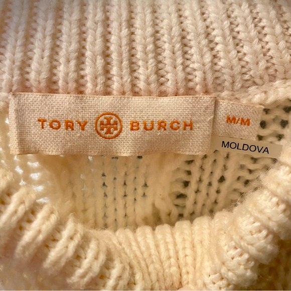 Tory Burch 'Valero' Fringe Hem Cable Knit Sweater - Picture 8 of 8